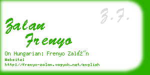 zalan frenyo business card